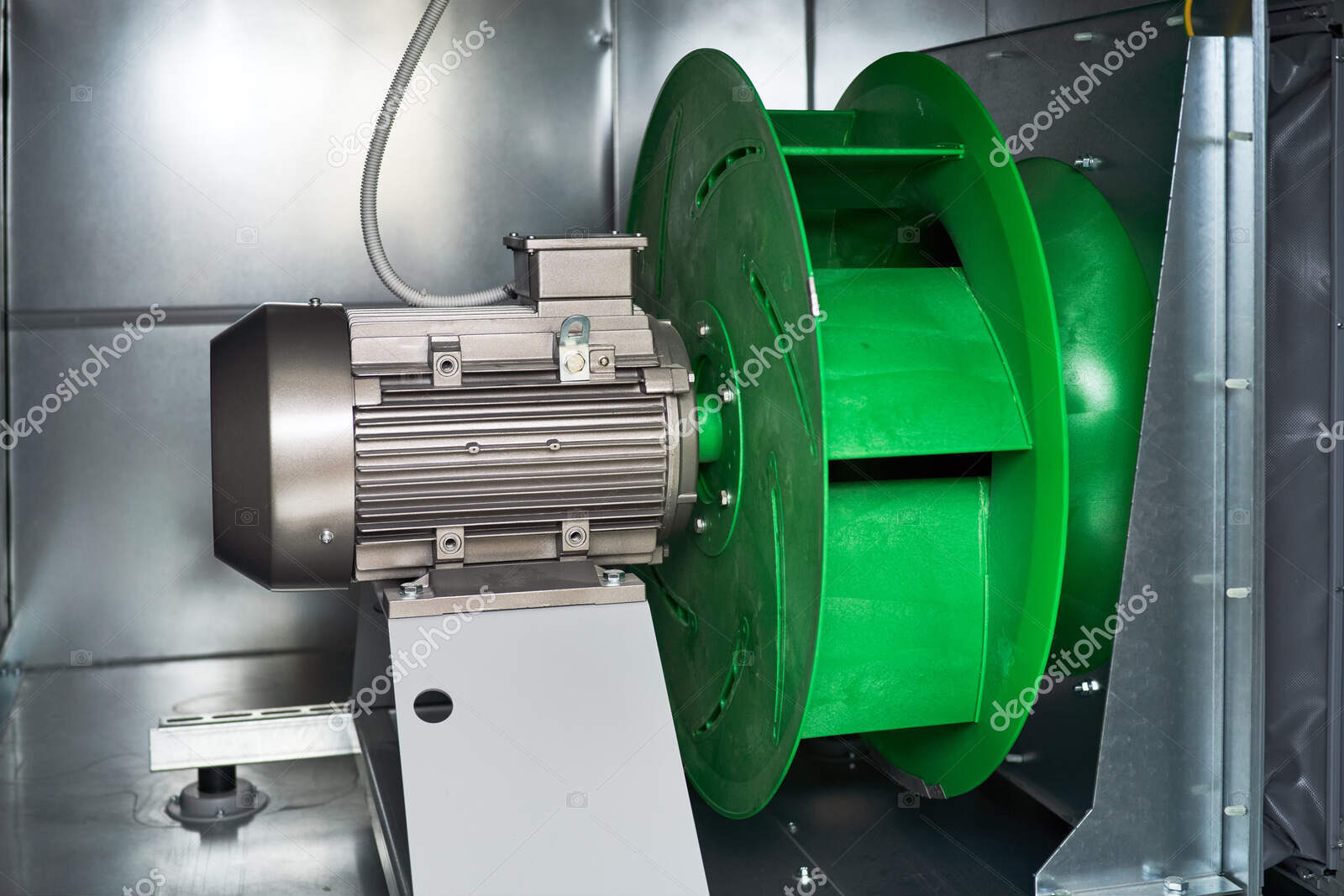 air handling unit internal exterior motor Exhaust plenum fan