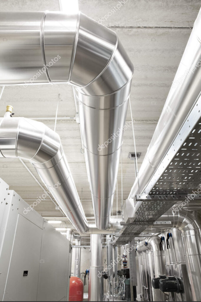 depositphotos 696580882 stock photo hvac system pipes handling heating