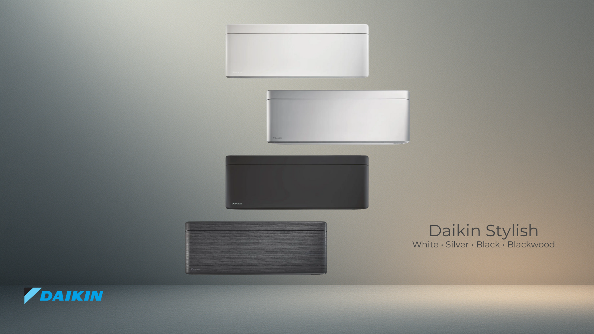Klimatyzator Daikin Stylish w wersjach kolorystycznych white, silver, black i blackwood